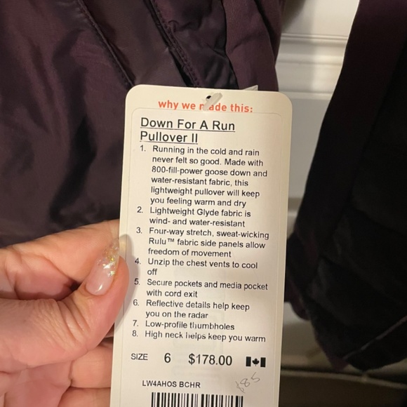 LULULEMON DOWN FOR A RUN PULLOVER II - Picture 8 of 8